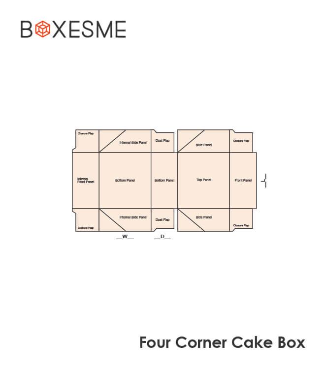 FOur Corner Cake Box